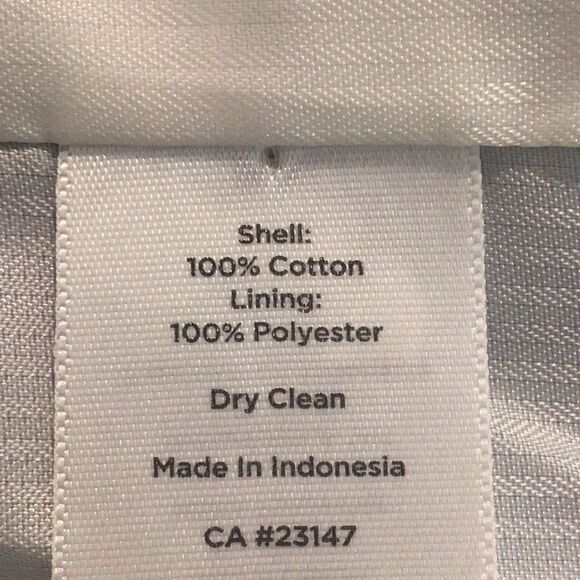 Talbots Blue White Micro Geometric Print 100% Cotton Button Nautical Blazer - Picture 16 of 16